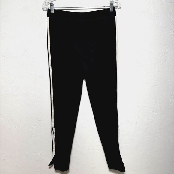 Exertek Track Pants Sweatpants Black White Stripe Workout Womens size Medium - Picture 1 of 6